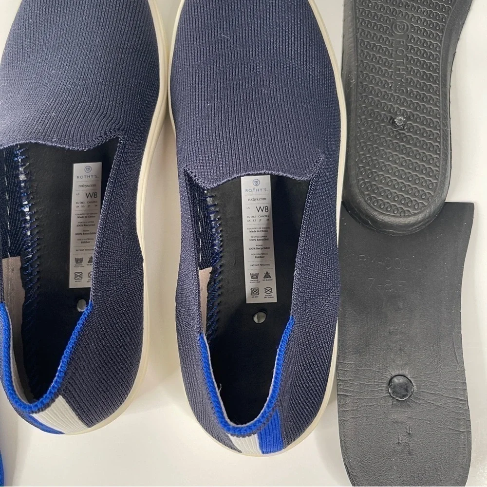 Rothy's The Original Slip On Sneaker Navy Blue Size 8